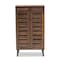 Baxton Studio Salma ModernWalnut Brown Finished Wood 2-Door Shoe Storage Cabinet 195-11725-ZORO - alternate 6